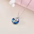 TOUPOP Sterling Silver Crystal Nurse Necklace Caduceus Pendant Jewelry-0-2