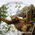 wholesale 925 Sterling Silver Blue Crystal Heart Sloth Charm Bracelet for Women and Girls-0-4