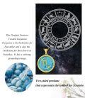 wholesale 925 Sterling Silver Virgo Zodiac Turquoise Pendant Necklace 18k Gold Plated-0-34