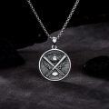 wholesale 925 Sterling Silver Baseball Bat Softball Crossed Bats Sports Charm Pendant Necklace for Men/Women-0-1