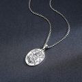 wholesale 925 Sterling Silver St Peter Catholic Patron Saint Medal Necklace Pendant Amulet-0-1