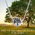 wholesale 925 Sterling Silver Tree of Life Cremation Jewelry Keepsake Pendant Necklace with Funnel and Screwdriver Tool Set for Ashes Memorial Gifts (Black)-0-4