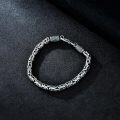 wholesale 925 Sterling Silver Matte Braided Mens Boys Bracelet 8 Long 6-4 mm Width-0-1