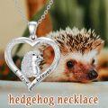 wholesale 925 Sterling Silver Heart Hedgehog Love Forever Pendant Necklace s for Women and Girls-0-4