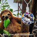 wholesale Sterling Silver Sloth Pendant Necklace Gifts for Women-0-7