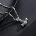 wholesale 925 Sterling Silver Thor Hammer Necklace Wholesale Viking Mjolnir Pendant-0-2