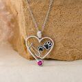 wholesale 925 Sterling Silver Birthstone Vet Stethoscope Necklace Dog Paw Pendant Nurse Jewelry Gift for Women Veterinarians-0-2