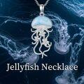 wholesale 925 Sterling Silver Larimar Jellyfish Pendant Necklace for Women - Ocean Inspired s-0-5