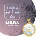 wholesale 925 Sterling Silver Mother of Pearl Libra Zodiac Pendant Necklace-0-4