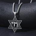 wholesale 925 Sterling Silver Star of David Lion of Judah Celtic Knot Chai Pendant Necklace-0-1