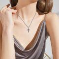 wholesale 925 Sterling Silver Birthstone Cross Necklace for Women Men -0-3