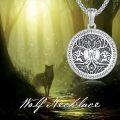 wholesale 925 Sterling Silver Tree of Life Deer Pendant Necklace Norse Viking s for Men Women-0-2