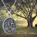 wholesale 925 Sterling Silver Tree of Life Photo Frame Pendant Necklace for Women Wife Girlfriend Gift-0-5