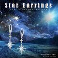 wholesale 925 Sterling Silver Star Moonstone Drop Dangle Leverback Earrings-0-5