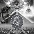 wholesale 925 Sterling Silver Eye Of Horus Falcon Egyptian Oval Pendant Necklace Oxidized Finish-0-6