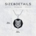 wholesale 925 Sterling Silver Wolf Pendant Necklace Men Cool Silver Jewelry-0-5
