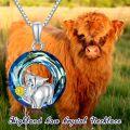 wholesale 925 Sterling Silver Horse with Flower Crystal Pendant Necklace-0-2
