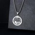 wholesale 925 Sterling Silver Our Lord Jesus Pray for Us Medal Necklace-0-4