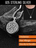 wholesale 925 Sterling Silver Celtic Knot Photo Locket Pendant Necklace for Men Memory Keepsake Gift-0-4