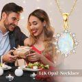 wholesale 14K Solid Gold Simulated Emerald Sapphire Ruby Opal Amethyst Blue Topaz Olivine Dainty Pendant Necklace Moissanite Jewelry Gifts-0-17