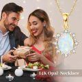 wholesale 14k Red Oval Gemstone Pendant Necklace With Lab Diamond Halo-0-17
