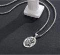 wholesale 925 Sterling Silver Catholic Saint Gerard Medal Prayer Necklace Pendant  for Women Men Boys Girls Kids-0-1