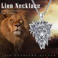 wholesale 925 Sterling Silver Lion Pendant Necklaces with Crown Design for Men & Women-0-3