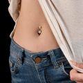 wholesale 14K Gold 6mm Flower Belly Button Rings for Women CZ Crystal Body Jewelry (Sold Individually)-0-4