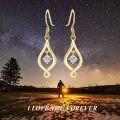 wholesale 14K Gold Infinity Drop Moissanite Earrings for Women - Valentine's Day Gift Ideas-0-4