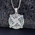 wholesale 925 Sterling Silver Celtic Knot Pendant with Abalone Shell Inlay and Rune Design Necklace for Women & Men Irish Jewelry -0-3