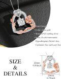 wholesale Gold-Plated 925 Sterling Silver Moissanite Rose & Heart Pendant Necklace for Women-0-1