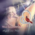 wholesale 925 Sterling Silver Red Bird Pendant Necklace - JUSTKIDSTOY Cardinal Memorial Gifts for Women Friends-0-4