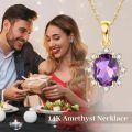 wholesale 14k Red Oval Gemstone Pendant Necklace With Lab Diamond Halo-0-23