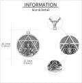 wholesale 925 Sterling Silver Pentagram Baphomet Pendant Protection Amulet Necklace for Men Women Gifts -0-4