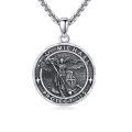 wholesale 925 Sterling Silver St Michael Pendant Necklace Protect Us Design-0-0