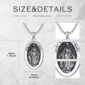 wholesale 925 Sterling Silver Saint Margaret Mary Pendant Necklace with Chain 3D Relief Design for Women Men Catholic  (Silver)-0-2