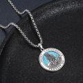wholesale Sterling Silver Catholic Patron Saint Medal Necklace Pendant Amulet-0-7