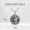 wholesale 925 Sterling Silver Tree of Life Pendant Necklace  Norse Viking Jewelry for Men & Women-0-5
