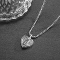 wholesale 925 Sterling Silver Guardian Angel Wing Heart Keepsake Urn Necklace w/Ashes Holder & Cross Charm - Pet Memorial Jewelry -0-2
