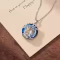 TOUPOP 925 Sterling Silver Tree Of Life Pendant Dog Memorial Jewelry-0-4