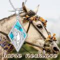 wholesale 925 Sterling Silver Horse Pendant Necklace-0-4