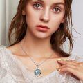 wholesale 925 Sterling Silver Viking Thor Hammer Mjolnir Rune Abalone Shell Pendant Necklace-0-5