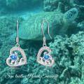 TOUPOP Sterling Silver & Stone Sea Turtle Earrings-0-1