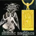 wholesale Gold 925 Sterling Silver The Devil Tarot Pendant Necklaces Wholesale for Men Women Gifts 24 Chain-0-1