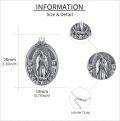 wholesale 925 Sterling Silver Virgin of Guadalupe Pendant Necklace for Women Catholic Gifts-0-2