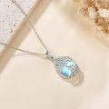 wholesale 925 Sterling Silver Blue Moonstone Tree of Life Pendant Necklace Gift for Women and Girls-0-1