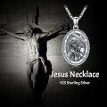 wholesale Sterling Silver Saint Medal Oval Necklace for Men Women Religious Jewelry-0-13