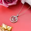 TOUPOP Sterling Silver Rabbit Pendant Mother Daughter Tree Swing Necklace Gift-0-4