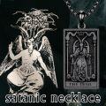 wholesale 925 Sterling Silver The Devil Tarot Pendant Necklace for Men Women Gothic s 24 Chain-0-1