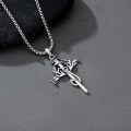 TOUPOP Sterling Silver Nail Cross Pendant Religious Faith Jewelry Gift-0-2